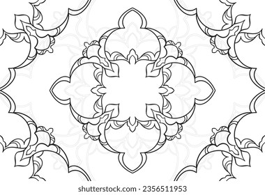 mandala elemento decorativo composición ornamental ornamento patrón de dibujo a mano alzada línea de impresión postales fondo medallón decoración estilo gótico nevado decoración de empaque