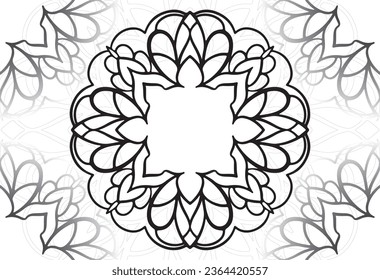 mandala elemento decorativo composición ornamental ornamento patrón de dibujo a mano alzada línea de impresión postales fondo medallón decoración estilo gótico nevado decoración de empaque