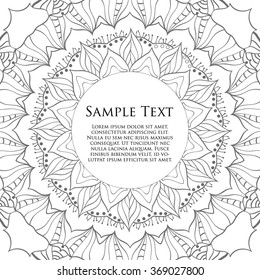 Mandala with decorative elements.Vector background. Card or invitation. Vintage decorative elements. Hand drawn