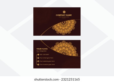 Mandala decorative fashion style elements business card design