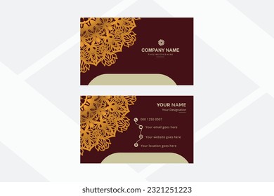 Mandala decorative fashion style elements business card design