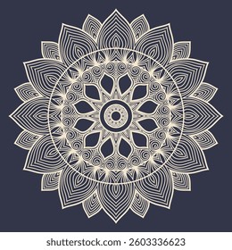 Mandala, decorative lines for card backgrounds