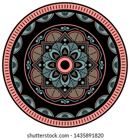 Mandala decorative ornament. Arabic, Pakistan, Moroccan, Turkish, Indian, Spain motifs