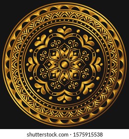 Mandala decorative ornament. Can be used for greeting card, phone case print, etc. Hand drawn background