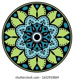Decoración decorativa de Mandala. Se puede utilizar para tarjetas de felicitación, papel de estuche de teléfono, etc. Fondo dibujado a mano