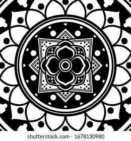 Mandala decorative ornament. Can be used for greeting card, phone case print, etc. Hand drawn background