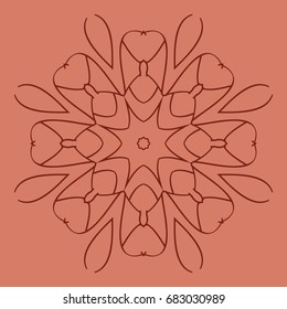 Mandala decorative ornament. Vector illustration. for coloring book, greeting card, invitation.
