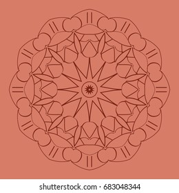 Mandala decorative ornament. Vector illustration. for coloring book, greeting card, invitation.