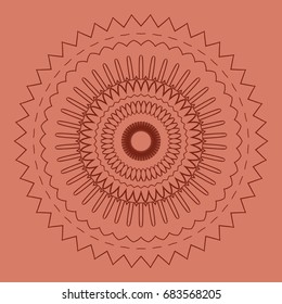 Mandala decorative ornament. Vector illustration. for coloring book, greeting card, invitation.