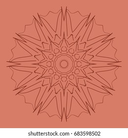 Mandala decorative ornament. Vector illustration. for coloring book, greeting card, invitation.