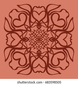 Mandala decorative ornament. Vector illustration. for coloring book, greeting card, invitation.