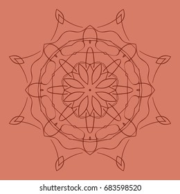 Mandala decorative ornament. Vector illustration. for coloring book, greeting card, invitation.