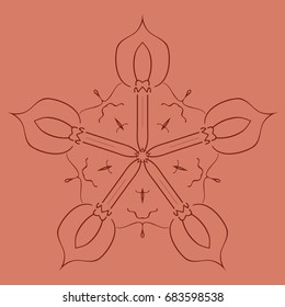 Mandala decorative ornament. Vector illustration. for coloring book, greeting card, invitation.