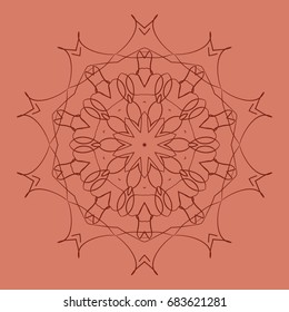 Mandala decorative ornament. Vector illustration. for coloring book, greeting card, invitation.