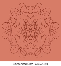 Mandala decorative ornament. Vector illustration. for coloring book, greeting card, invitation.