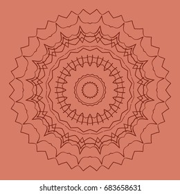 Mandala decorative ornament. Vector illustration. for coloring book, greeting card, invitation.