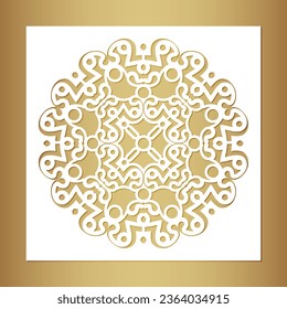 Mandala decorative paper cut line