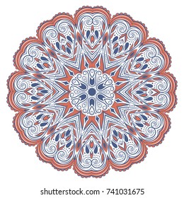 Mandala. Decorative pattern. Ornament illustration. Traditional, Arabic, Turkish, Indian motifs. Great for invitation, flyer, brochure, card, background, wallpaper, decoration, or any desired idea.