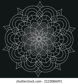 Mandala. Decorative round ornament. Abstract decorative circular pattern. Stylized design element. 