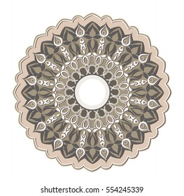  Mandala. Decorative round ornament. Anti-stress therapy pattern.