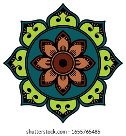 Mandala decorative round ornament. Can be used for greeting card, phone case print, etc. Hand drawn background, Islam, Arabic, Pakistan, Moroccan, Turkish, Indian, Spain motifs.