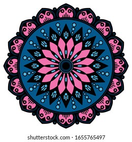 Mandala decorative round ornament. Can be used for greeting card, phone case print, etc. Hand drawn background, Islam, Arabic, Pakistan, Moroccan, Turkish, Indian, Spain motifs.