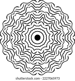 Mandala decorative round ornament. Can be used for greeting card, phone case print, etc. Hand drawn background, vector isolated on white