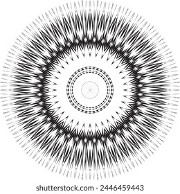 Mandala decorative round ornament. Can be used for greeting card, phone case print, etc. Hand drawn background, vector isolated on white
