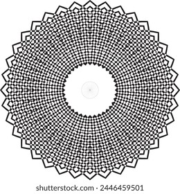 Mandala decorative round ornament. Can be used for greeting card, phone case print, etc. Hand drawn background, vector isolated on white
