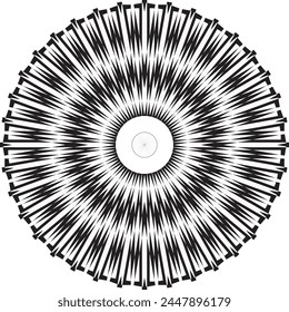  Mandala decorative round ornament. Can be used for greeting card, phone case print, etc. Hand drawn background, vector isolated on white .