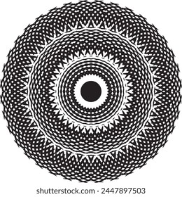  Mandala decorative round ornament. Can be used for greeting card, phone case print, etc. Hand drawn background, vector isolated on white.
