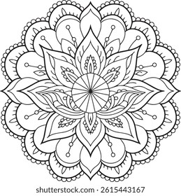 Mandala Decorative Round Ornament – Elegant Vector Design for Greeting Cards and Invitations