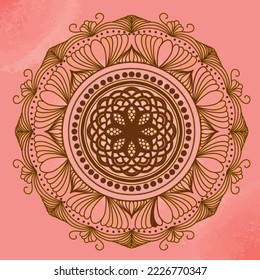 Mandala. Decorative round ornament. Isolated on white background. Arabic, Indian, ottoman motifs. For cards, invitations, t-shirts. Vector color illustration.