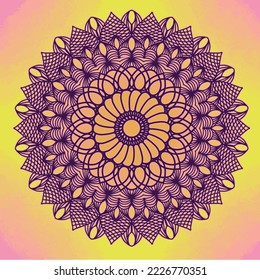 Mandala. Decorative round ornament. Isolated on white background. Arabic, Indian, ottoman motifs. For cards, invitations, t-shirts. Vector color illustration.