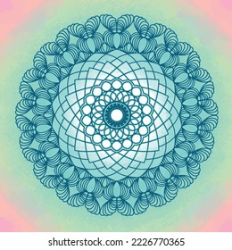 Mandala. Decorative round ornament. Isolated on white background. Arabic, Indian, ottoman motifs. For cards, invitations, t-shirts. Vector color illustration.