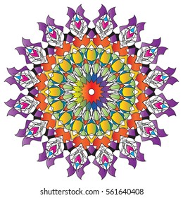Mandala. Decorative round ornaments. Unusual flower shape. Oriental vector, Weave design elements. 