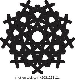Un mandala Ornements ronds décoratifs en osier éléments de design Logo design pour le yoga d'affaires, arrière-plans pour les affiches, icônes pour les programmes et sites web forme de la fleur motif islamique triangle