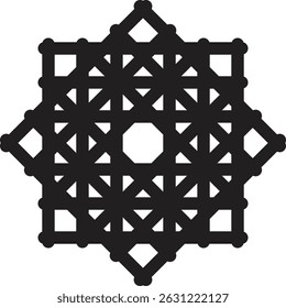 A mandala Decorative round ornaments Wicker design elements Logo design for business yoga, backgrounds for posters, icons for programs and websites shape of the flower islamic pattern triangle