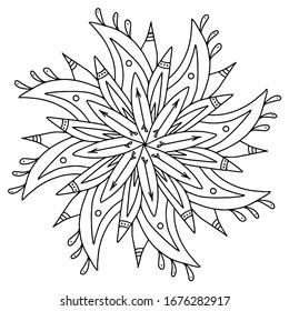 Mandala. Decorative vector element. coloring page.