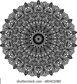 Creative Mandala Design Black White Mandalamandalas Stock Vector ...