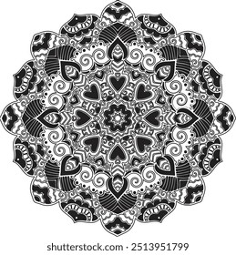 Mandala design 024 pode ser usado em fundo, cartões de presente