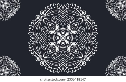 Diseño Mandala. Resumen de diseño de fondo floral.