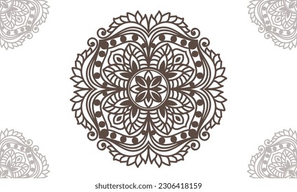 Diseño Mandala. Resumen de diseño de fondo floral.