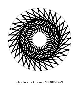 diseño mandala con forma abstracta. vector blanco y negro. concepto de decoración y adornos. plantilla para papel pintado, patrones, alfombras, textiles y sin soldadura
