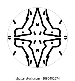 mandala design with abstract shape. black and white vector. ornament and decoration motif concept. template for wallpaper, patterns, carpet, textile and seamless