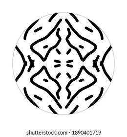 diseño mandala con forma abstracta. vector blanco y negro. concepto de decoración y adornos. plantilla para papel pintado, patrones, alfombras, textiles y sin soldadura
