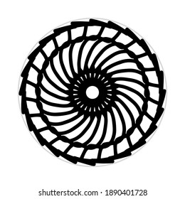 mandala design with abstract shape. black and white vector. ornament and decoration motif concept. template for wallpaper, patterns, carpet, textile and seamless