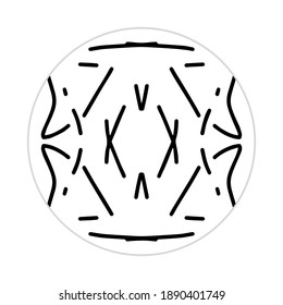 mandala design with abstract shape. black and white vector. ornament and decoration motif concept. template for wallpaper, patterns, carpet, textile and seamless