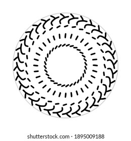mandala Design mit abstrakter Form. schwarz-weißer Vektorgrafik. Dekorations- und Motivkonzept. Vorlage für Symbole oder Bildschirmhintergründe