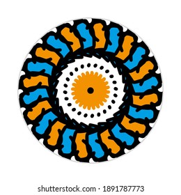 diseño mandala con forma abstracta. vector colorido. concepto de decoración y adornos. plantilla para papel pintado, patrones, alfombras, textiles y sin soldadura